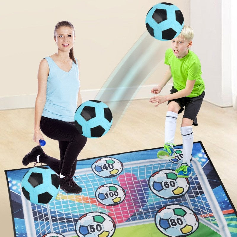 Set de Fotbal Joc Recreativ pentru Copii, Minge cu Scai, Poarta din Material Textil, 150 x 100 cm, Multicolor