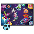 Set de Fotbal Joc Recreativ pentru Copii, Model Extraterestrii, Minge cu scai, Poarta din Material Textil, 150 x 100 cm