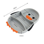 Set diversificare bebelusi din silicon, 1 farfurie compartimentata in forma de pinguin, lingurita si furculita, pai, perie pai, fara alergeni, ventuza fixare, gri