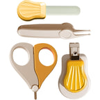 Set Ingrijire Unghii pentru Bebelusi, Cutie de Depozitare in Forma de Ursulet, 10 x 9.5 cm, Galben