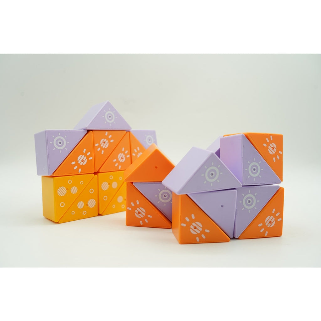 Set inteligent de constructie cu piese magnetice, 26 piese, pentru copii, +3 ani, multicolor