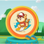 Set Interactiv Frisbee, Fippy, pentru Copii, 2 Palete Elastice, Diametru 30 cm, 4 Mingi, + 3 Ani, Design Animat, Multicolor