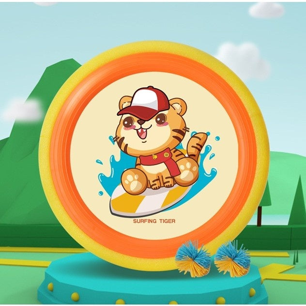 Set Interactiv Frisbee, Fippy, pentru Copii, 2 Palete Elastice, Diametru 30 cm, 4 Mingi, + 3 Ani, Design Animat, Multicolor