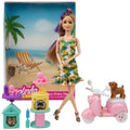 Set Joaca Cu Papusa, Scuter Roz, Catelus Si Elemente Decorative 3+ Ani, Roz