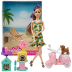 Set Joaca Cu Papusa, Scuter Roz, Catelus Si Elemente Decorative 3+ Ani, Roz