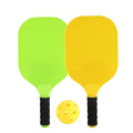 Set Joc de Ping-Pong, 2 Palete, 1 Minge, + 6 Ani, 37.5 x 18 x 3 cm, Galben/Verde