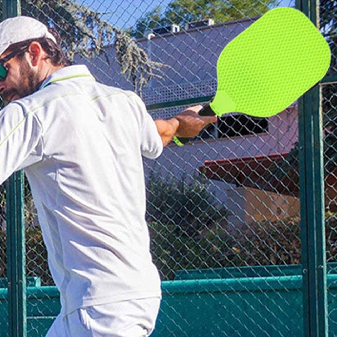 Set Joc de Ping-Pong, 2 Palete, 1 Minge, + 6 Ani, 37.5 x 18 x 3 cm, Galben/Verde