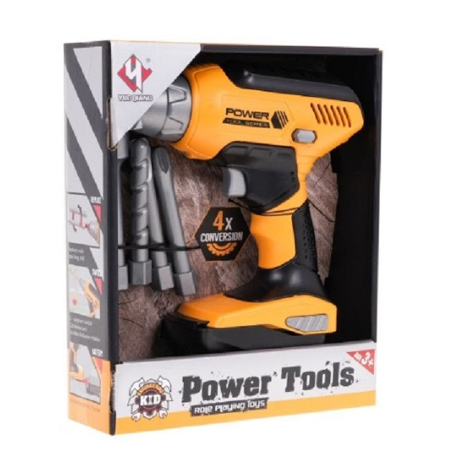 Set Jucarie pentru Copii Bormasina, cu Accesorii Incluse, 4 Capete de Schimb, Portocaliu
