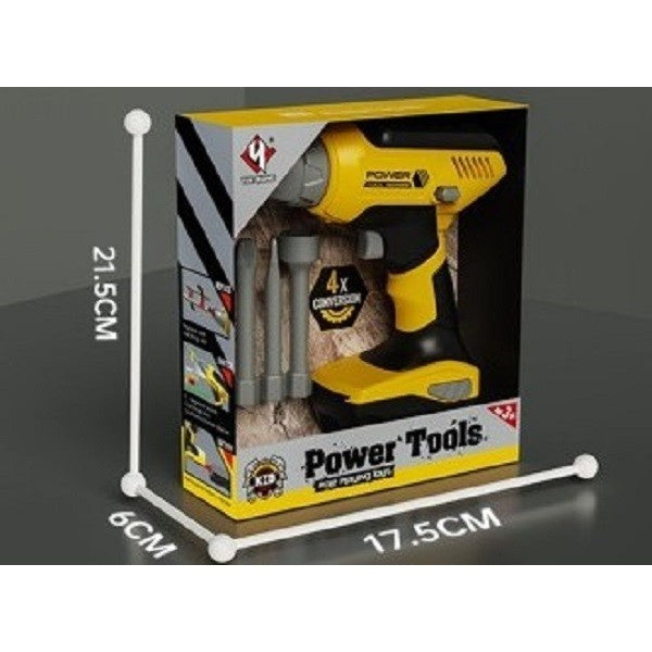 Set Jucarie pentru Copii Bormasina, cu Accesorii Incluse, 4 Capete de Schimb, Portocaliu