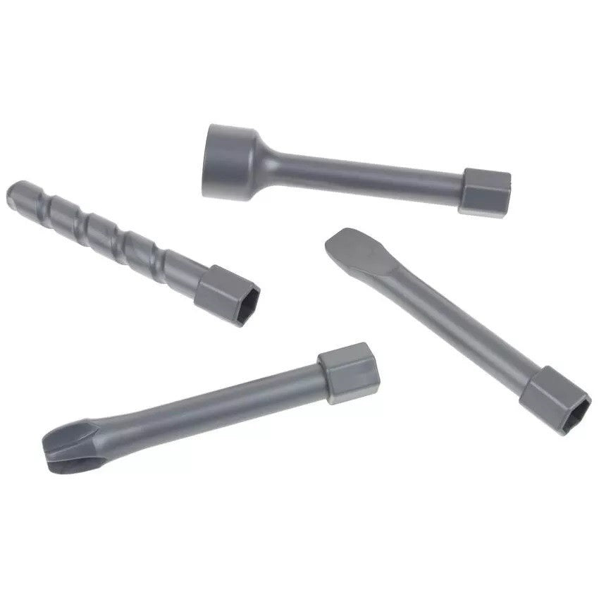 Set Jucarie pentru Copii Bormasina, cu Accesorii Incluse, 4 Capete de Schimb, Portocaliu
