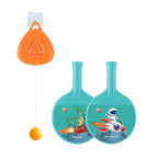 Set Palete pentru Tenis de Masa, pentru Copii, Accesoriu de Agatat Inclus, 2 Mingi, Design Animat, Albastru