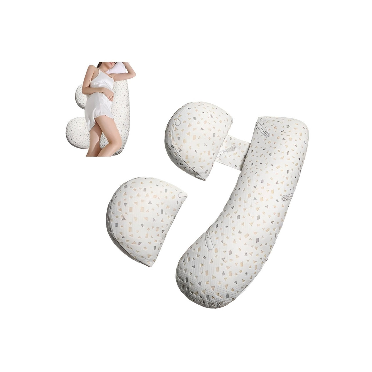 Set Perna pentru Gravide, Husa Detasabila, Utilizare in Forma H si U, Reglabila, Latime Ajustabila, Proactive, Gri