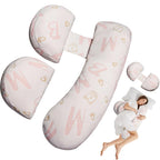 Set Perna pentru Gravide, Husa Detasabila, Utilizare in Forma H si U, Reglabila, Latime Ajustabila, Proactive, Roz Pal
