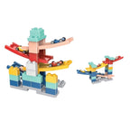 Set piese pentru constructie, Rampa auto, 30 piese, Masinute incluse