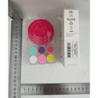Set Pila Electrica pentru Copii si Bebelusi, ABS, Incarcare USB, Model cu Flori, 6 Accesorii, cu Lumina LED, Fucsia