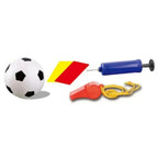 Set Poarta de Fotbal pentru Copii, 45x60 cm, Minge, Cartonase, Pompa, Fluier, Interactiv, Distractiv, Galben