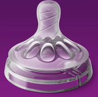 Set tetine PHILIPS AVENT Natural SCF042/27, flux lent, 1 luna +, 2 buc, silicon