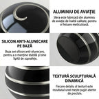 Sfera Fidget Spinner Metalic, Corp Aliaj Zinc, Rulment Inox, Jucarie Antistres pentru Focus si Relaxare, Diametru 40 mm, Gadget pentru Birou, Scoala, Cadou pentru Copii si Adulti, Negru