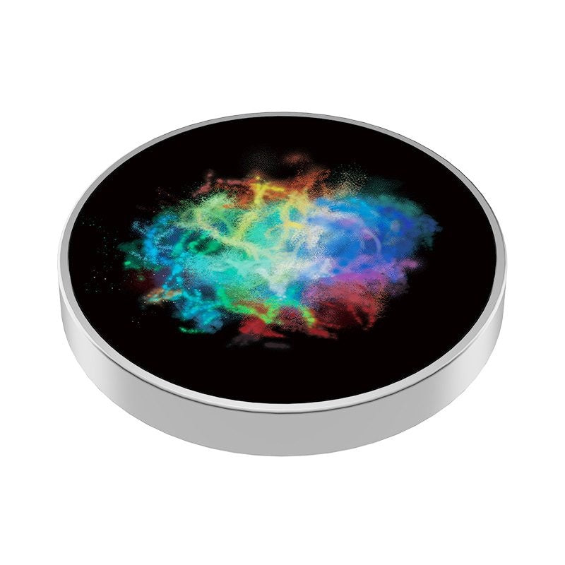 Spinner Giroscopic Metalic, Jucarie Rotativa Anti-stres, Otel Inoxidabil, 3.8 x 0.6 cm, Efect Optic Galaxie, Model Coddington's Nebula