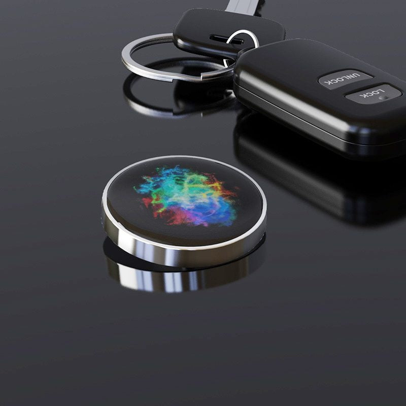 Spinner Giroscopic Metalic, Jucarie Rotativa Anti-stres, Otel Inoxidabil, 3.8 x 0.6 cm, Efect Optic Galaxie, Model Coddington's Nebula