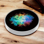 Spinner Giroscopic Metalic, Jucarie Rotativa Anti-stres, Otel Inoxidabil, 3.8 x 0.6 cm, Efect Optic Galaxie, Model Coddington's Nebula