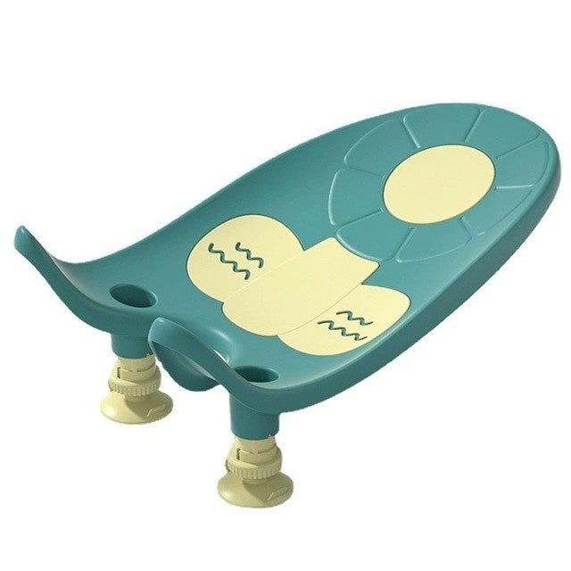 Suport de Baie Bebelusi, 0-12 luni, Montare pe Chiuveta/Lavoar/Cada, Ventuze Antiderapante cu Intaltime Reglabila, 50 x 24 x 12.5 cm, Verde