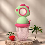 Suzeta pentru Fructe, pentru Bebelusi, din Silicon Alimentar, +4 Luni, Verde/Fucsia