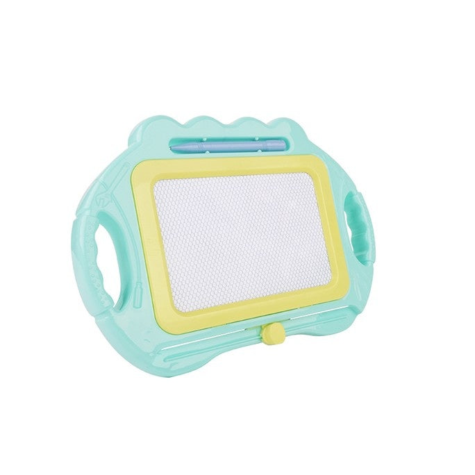 Tabla Magnetica pentru desen Pix, forma dreptunghi, dimensiuni 23x17 cm, cu picioare suport, Albastra