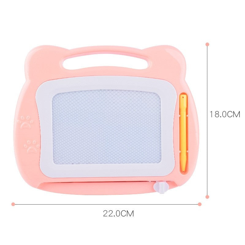 Tabla Magnetica pentru desen Pix, forma dreptunghi, dimensiuni 23x17 cm, cu picioare suport, Portocaliu