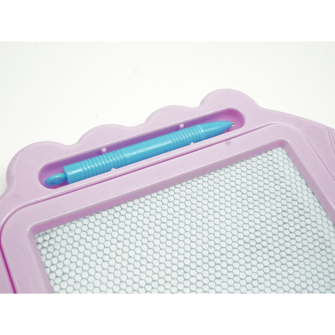 Tabla Magnetica pentru desen Pix, forma dreptunghi, dimensiuni 23x17 cm, cu picioare suport, Roz Pal