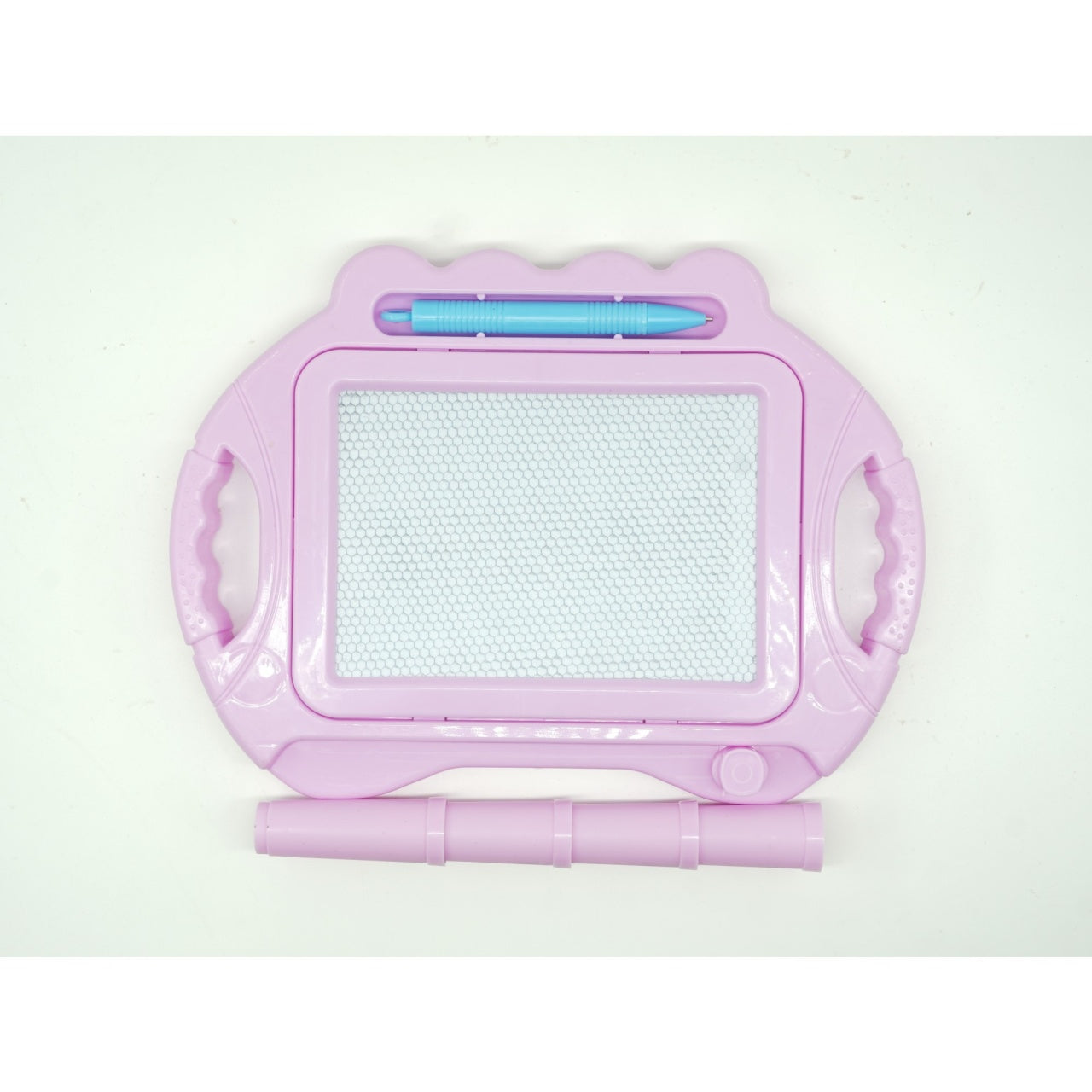 Tabla Magnetica pentru desen Pix, forma dreptunghi, dimensiuni 23x17 cm, cu picioare suport, Roz Pal