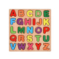 Tabla Montessori, din Lemn, Educatie Timpurie Alfabet, 26 Litere Lemn, +18 Luni, 20 x 20 cm, Vopsea pe Baza de Apa, Multicolor