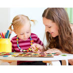 Tabla Montessori, din Lemn, Educatie Timpurie Cifre, 25 Piese Lemn, +18 Luni, 20 x 20 cm, Vopsea pe Baza de Apa, Multicolor