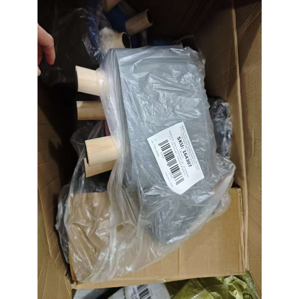 Taburet pentru Copii, Scaun Tip Taburet, Model Vacuta, din Lemn Masiv, Scaun pentru Copii, 30 x 25 x 25 cm, Negru