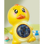 Termometru Electronic LED pentru Baie, Plutitor, Rezistent la apa, IPX7, Multifunctional, 3 Trepte de Temperatura, Model Ratusca, 12x7cm, Galben