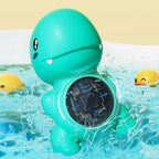 Termometru Electronic LED pentru Baie, Plutitor, Rezistent la apa, IPX7, Multifunctional, 3 Trepte de Temperatura, Model Dinozaur, 12x7cm, Verde