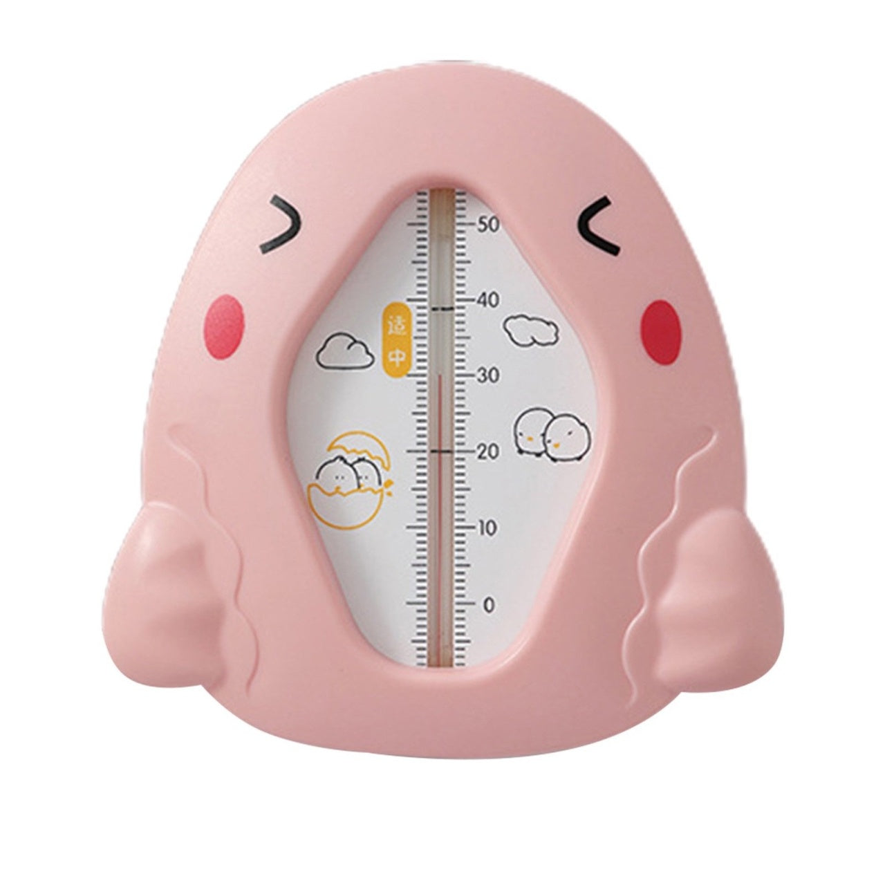 Termometru pentru Baie, Plutitor, Rezistent la apa, Multifunctional, Model Gaina, 10.5x10.5x2.5 cm, Roz
