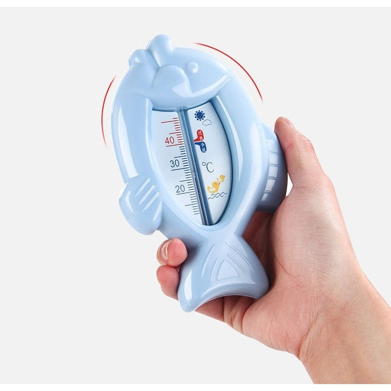 Termometru pentru Baie, Plutitor, Rezistent la apa, Multifunctional, Model Peste, 15.5x9.5x2 cm, Albastru
