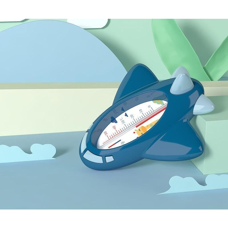Termometru pentru Baie, Plutitor, Rezistent la apa, Multifunctional, Model Avion, 11x10x4 cm, Albastru
