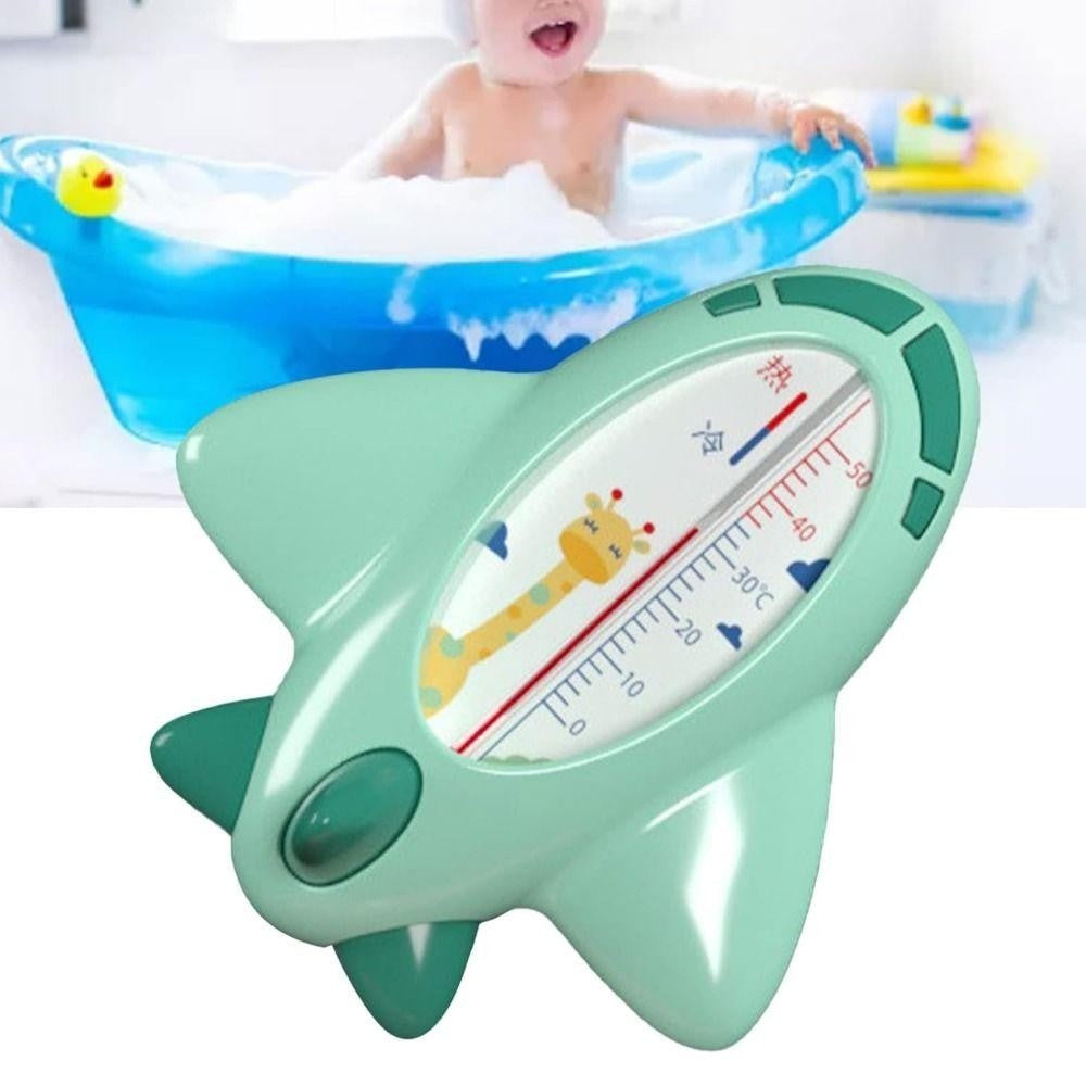 Termometru pentru Baie, Plutitor, Rezistent la apa, Multifunctional, Model Avion, 11x10x4 cm, Verde