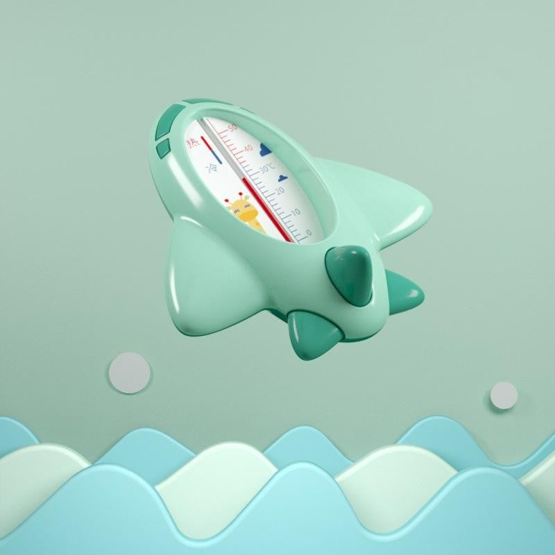 Termometru pentru Baie, Plutitor, Rezistent la apa, Multifunctional, Model Avion, 11x10x4 cm, Verde