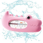 Termometru pentru Baie, Plutitor, Rezistent la apa, Multifunctional, Model Crocodil, 2.7x6.5x3.7 cm, Roz
