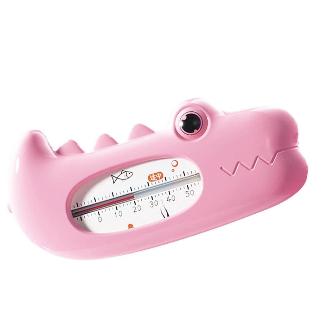 Termometru pentru Baie, Plutitor, Rezistent la apa, Multifunctional, Model Crocodil, 2.7x6.5x3.7 cm, Roz