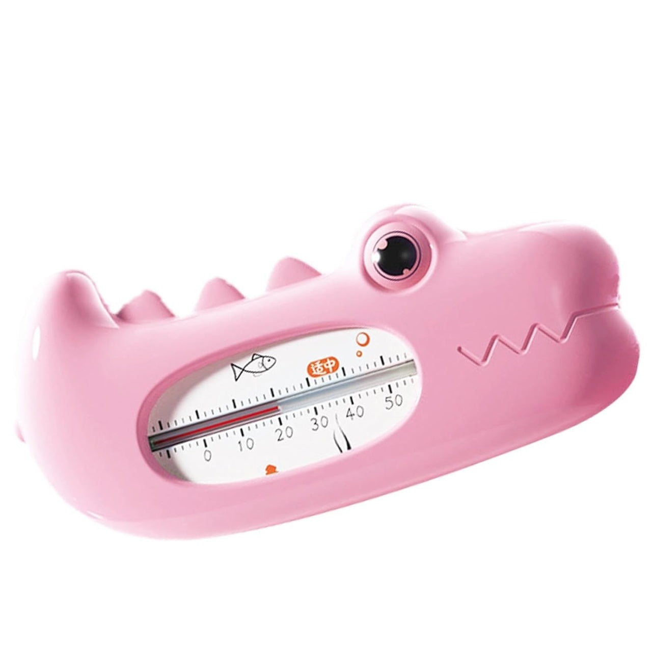 Termometru pentru Baie, Plutitor, Rezistent la apa, Multifunctional, Model Crocodil, 2.7x6.5x3.7 cm, Roz