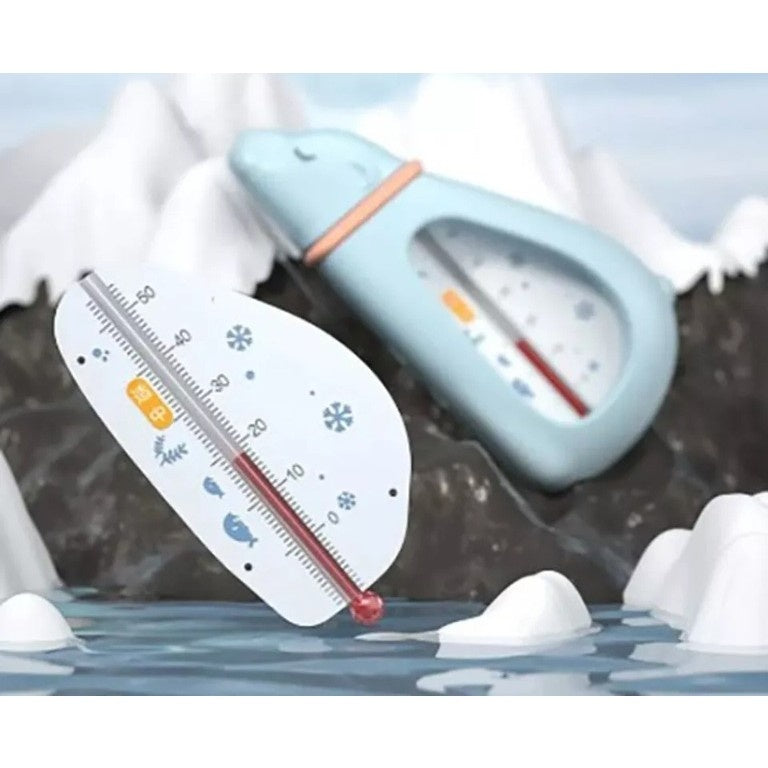 Termometru pentru Baie, Plutitor, Rezistent la apa, Multifunctional, Model Urs Polar, 15x7.5x4 cm, Albastru