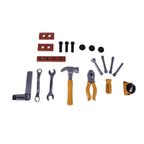 Trusa Scule si Unelte de Jucarie pentru Copii, 19 Piese, Material Plastic, Gri/Portocaliu
