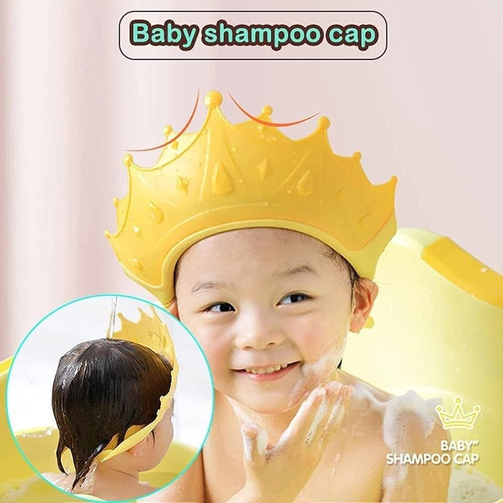 Viziera de Protectie Baie Pentru Copii, Model Coroana, Galbena
