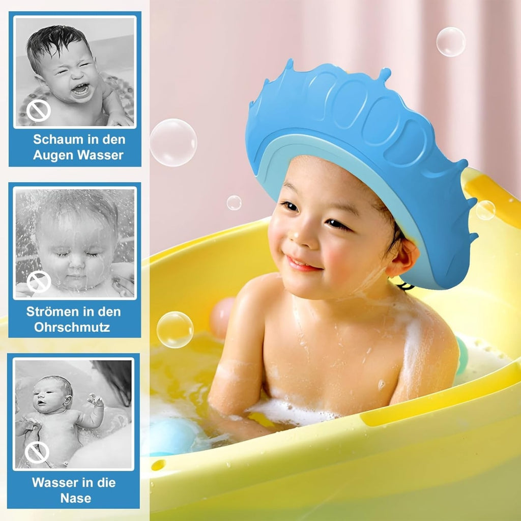 Viziera de Protectie Baie Pentru Copii, Model Coronita, Albastru