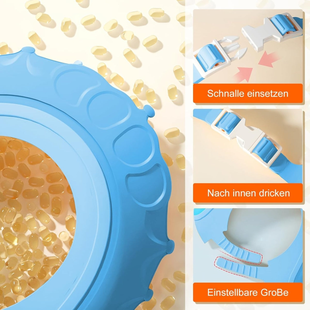 Viziera de Protectie Baie Pentru Copii, Model Coronita, Albastru