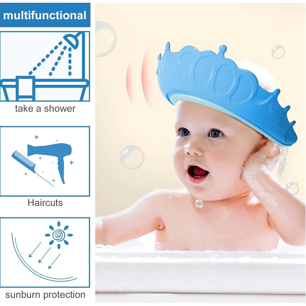 Viziera de Protectie Baie Pentru Copii, Model Coronita, Albastru